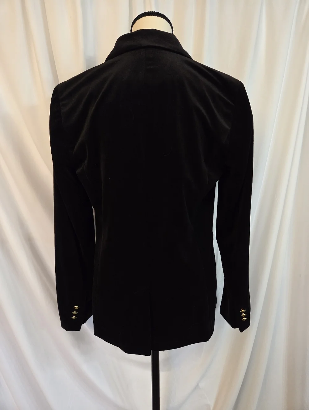 Adrienne Vittadini Black Velvet Single-Button Blazer Size S - Picture 5 of 10
